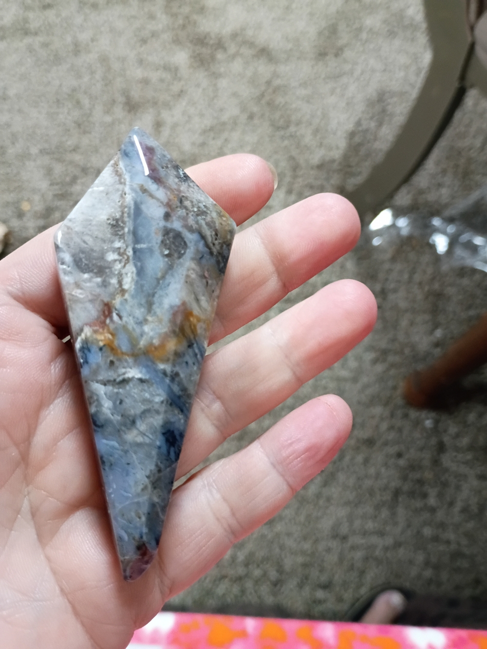 Blue/Red Jasper Wand 3.5 Inches Tall